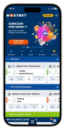 Mostbet főoldal sikeres bejelentkezés után