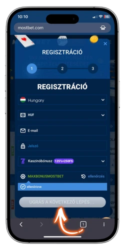 MostBet promo code aktiválása: regisztráció véglegesítése és bónusz jóváírása